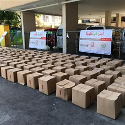 توزيع 188 سلة غذائية على المتعففين بتبرع من قطر الخيرية 
